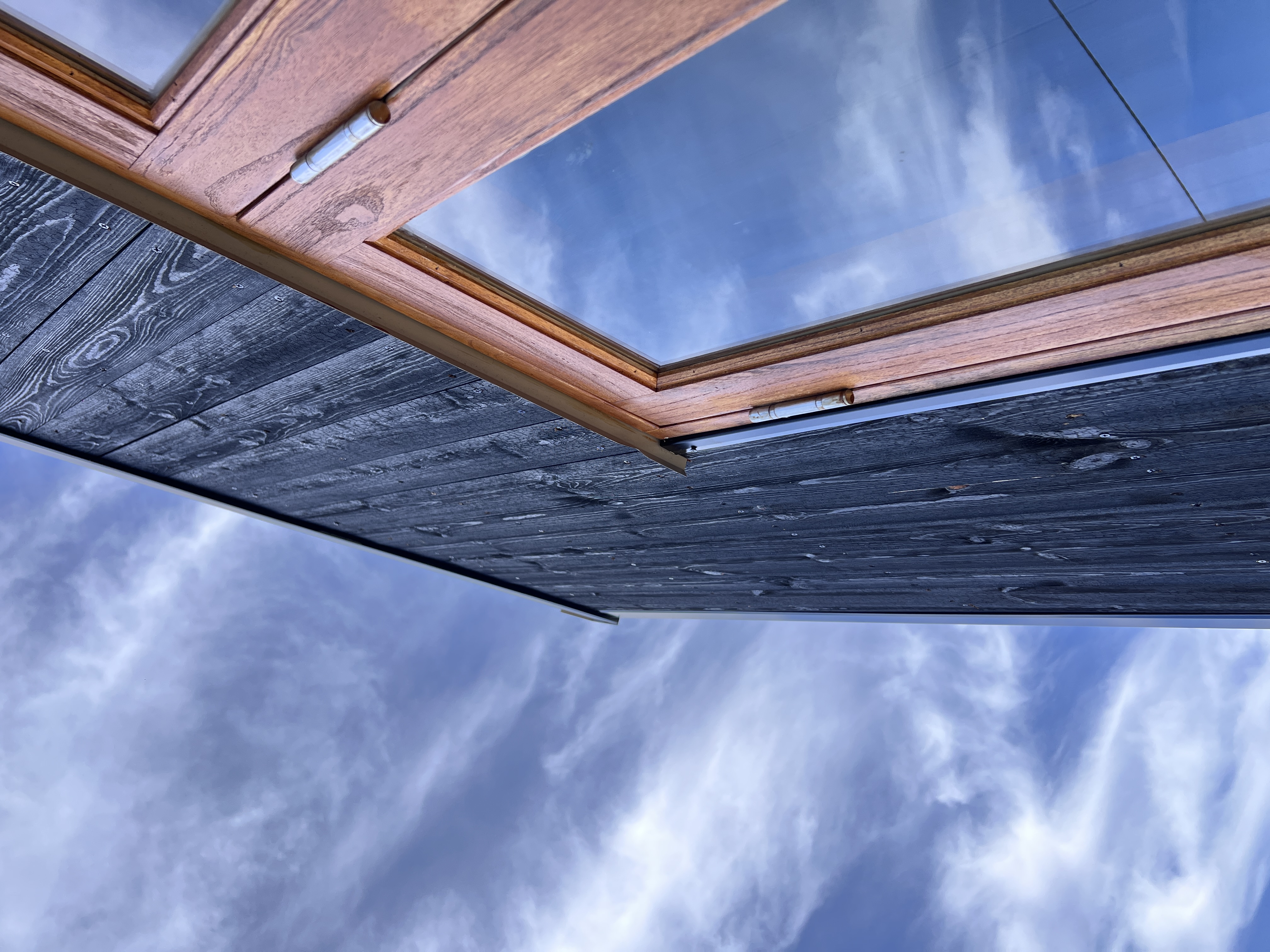 Shou Sugi Ban cladding texture — charred timber close-up