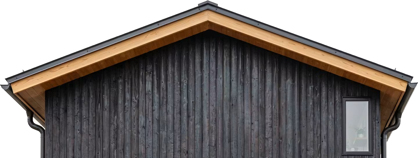 The Forge 12 — Shou Sugi Ban roofline